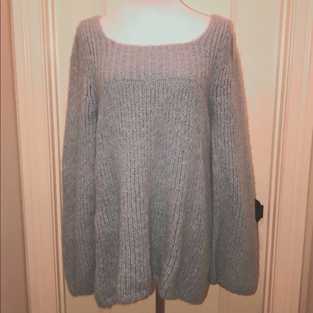 super soft light blue sweater
